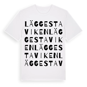 Läggestaviken ordlek t-shirt – ekologisk bomull t-shirt från Pinshirt