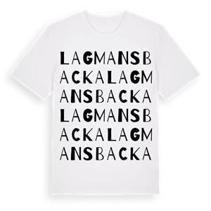 Lagmansbacka ordlek t-shirt – ekologisk bomull t-shirt från Pinshirt