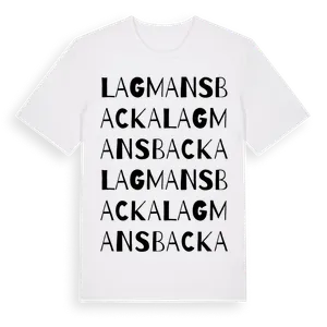 Lagmansbacka ordlek t-shirt – ekologisk bomull t-shirt från Pinshirt