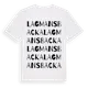 White t-shirt med Lagmansbacka ordlek t-shirt