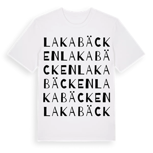 Lakabäcken ordlek t-shirt – ekologisk bomull t-shirt från Pinshirt