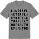 Mid Heather Gray t-shirt med Laktorp ordlek t-shirt