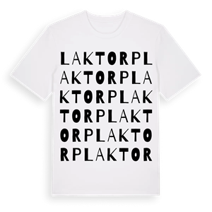 Laktorp ordlek t-shirt – ekologisk bomull t-shirt från Pinshirt