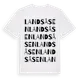 White t-shirt med Landsåsen ordlek t-shirt
