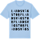 Blue Soul t-shirt med Landsvägstorp ordlek t-shirt