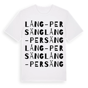 Lång-Persäng ordlek t-shirt – ekologisk bomull t-shirt från Pinshirt