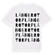 Långbrotorp ordlek t-shirt