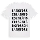 White t-shirt med Långforsen ordlek t-shirt