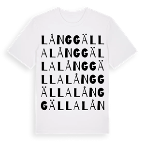 Långgälla ordlek t-shirt – ekologisk bomull t-shirt från Pinshirt