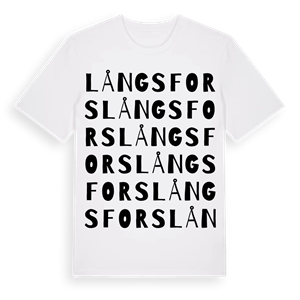 Långsfors ordlek t-shirt – ekologisk bomull t-shirt från Pinshirt