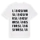 White t-shirt med Långsfors ordlek t-shirt