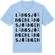 Blue Soul t-shirt med Långsjöängen ordlek t-shirt