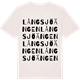 Vintage White t-shirt med Långsjöängen ordlek t-shirt