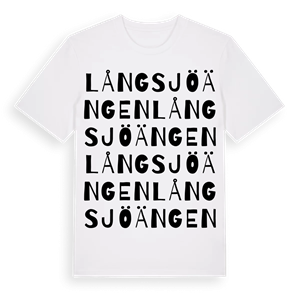 Långsjöängen ordlek t-shirt – ekologisk bomull t-shirt från Pinshirt