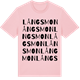 Pink Cotton t-shirt med Långsmon ordlek t-shirt