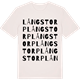 Vintage White t-shirt med Långstorp ordlek t-shirt