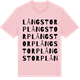 Pink Cotton t-shirt med Långstorp ordlek t-shirt