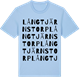 Blue Soul t-shirt med Långtjärnstorp ordlek t-shirt