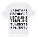 White t-shirt med Långtjärnstorp ordlek t-shirt