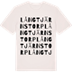 Vintage White t-shirt med Långtjärnstorp ordlek t-shirt