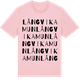 Pink Cotton t-shirt med Långvika mun ordlek t-shirt