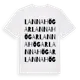 White t-shirt med Lanna Högar ordlek t-shirt
