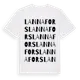 White t-shirt med Lannafors ordlek t-shirt