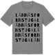 Mid Heather Gray t-shirt med Lännäs fornstuga ordlek t-shirt