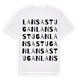 White t-shirt med Lansastugan ordlek t-shirt