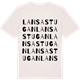 Vintage White t-shirt med Lansastugan ordlek t-shirt