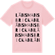 Pink Cotton t-shirt med Länsmansbrickan ordlek t-shirt