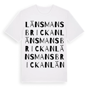 Länsmansbrickan ordlek t-shirt – ekologisk bomull t-shirt från Pinshirt