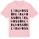 Pink Cotton t-shirt med Lärkmossön ordlek t-shirt