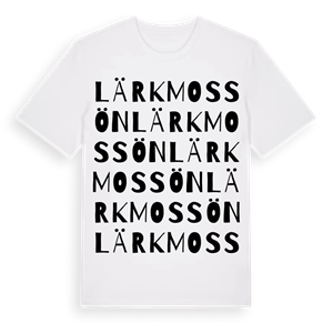 Lärkmossön ordlek t-shirt – ekologisk bomull t-shirt från Pinshirt