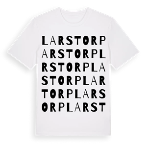 Larstorp ordlek t-shirt – ekologisk bomull t-shirt från Pinshirt