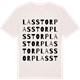 Vintage White t-shirt med Lasstorp ordlek t-shirt