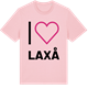 Pink Cotton t-shirt med Jag älskar Laxå t-shirt stort tryck