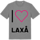 Mid Heather Gray t-shirt med Jag älskar Laxå t-shirt stort tryck