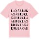 Pink Cotton t-shirt med Laxå bruk ordlek t-shirt