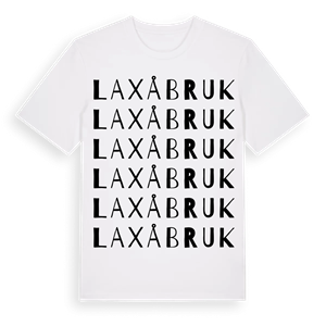 Laxå bruk ordlek t-shirt – ekologisk bomull t-shirt från Pinshirt