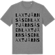 Mid Heather Gray t-shirt med Laxtjärnsåsen ordlek t-shirt