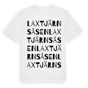 Laxtjärnsåsen ordlek t-shirt – ekologisk bomull t-shirt från Pinshirt