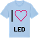 Blue Soul t-shirt med Jag älskar Led t-shirt stort tryck
