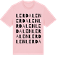 Pink Cotton t-shirt med Lerdalen ordlek t-shirt