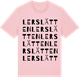 Pink Cotton t-shirt med Lerslätten ordlek t-shirt