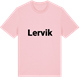 Pink Cotton t-shirt med Lervik fetstil t-shirt