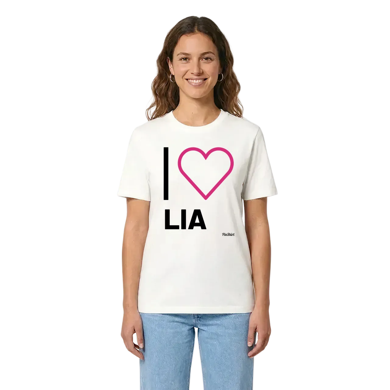 Jag älskar Lia t-shirt stort tryck i miljö