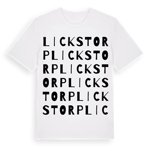 Lickstorp ordlek t-shirt – ekologisk bomull t-shirt från Pinshirt