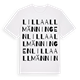White t-shirt med Lilla allmänningen ordlek t-shirt