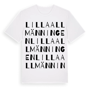Lilla allmänningen ordlek t-shirt – ekologisk bomull t-shirt från Pinshirt